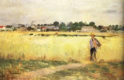Berthe Morisot In the Wheatfields at Gennevilliers China oil painting art